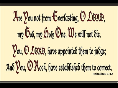 Habakkuk 1:12 You Are From Everlasting, O LORD (cream)